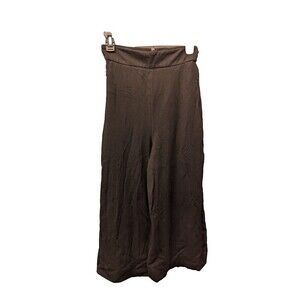 TIBI Thick Knit Stretch Wide Leg Side Zip Pockets Crop Pants Size 2‎